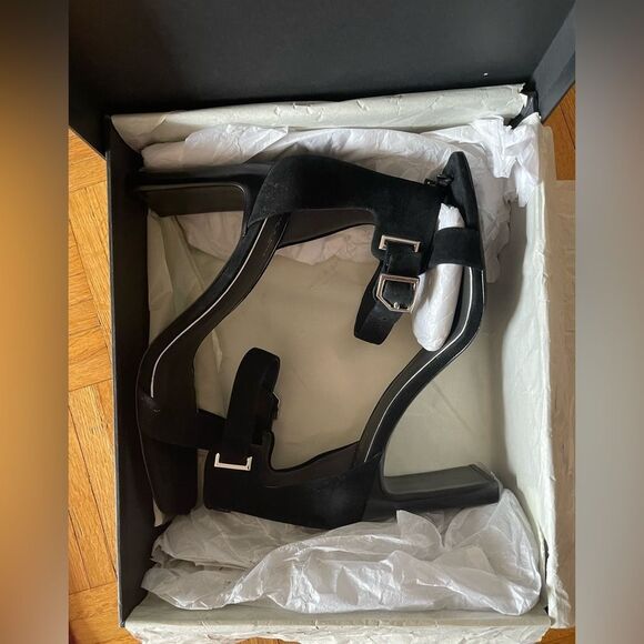 Rag & Bone Leather “Ellis” Sandal Black Size 10 New in Box $395.00 - Picture 12 of 15